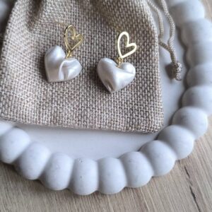 Sweet love Drapé blanc irisé