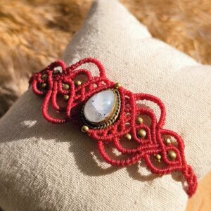 Bracelet Rouge & Labradorite