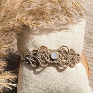 Bracelet Beige & Labradorite