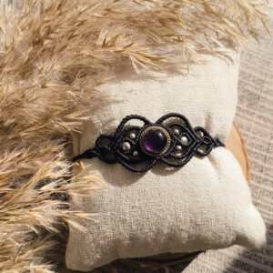 Bracelet Noir & Améthyste