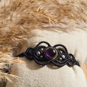 Bracelet Noir & Améthyste