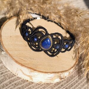 Bracelet Noir & Lapis Lazuli